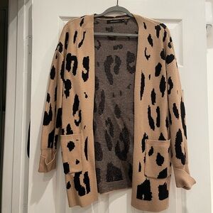 Leopard Print Cardigan Size M